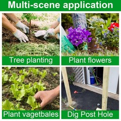 Hand Auger Post Hole Digger 4″ x 33″ Garden Hole Digger Tool Manual Earth Aug…