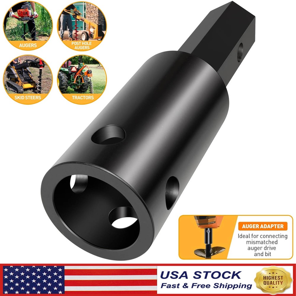 HEAVY DUTY AUGER ADAPTER 2″ HEX TO 2-9/16″ ROUND