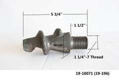 Greenline 1-1/4″ Thread Screw on Post Hole Digger Auger Point Tip 19-10071