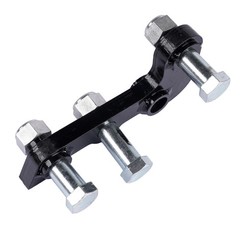 Single L-shaped Bracket fits for Mini Excavator Hydraulic Clip Thumb Three Holes