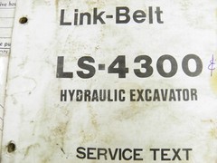LINK BELT LS-4300 LS4300 SERVICE TRAINING TEXT
