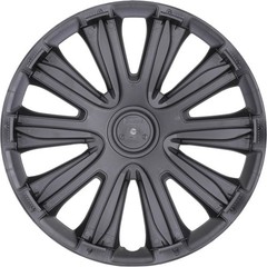 16″ Red Black Lacquer Snap-On Wheel Rim Covers Set of 4 ABS Hubcaps Universal