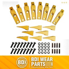 8 Bobcat Style Skid Steer Bucket Bolt-On Shanks, Teeth, &Pins- Assembly 6737322Y