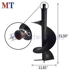 12″Cast Steel Earth Auger Drill Bit For Gas Powered Post Fence Digger Shaft 3/4″
