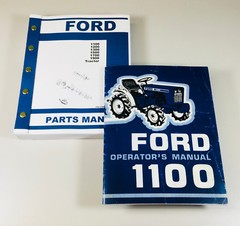 Ford 1100 Tractor Owner Operators Manual Parts Catalog