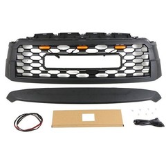 Front Grille for 2010-2021 Sequoia TRD Matte Black with 3 LED Lights