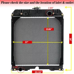 Aluminum Radiator For Perkins Diesel Engines 3.1524 D3.152 series 2485B275