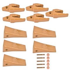 1193204 Backhoe Bucket Shanks & 1U3202 Bucket Teeth with Pins Retainers for J200