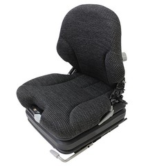Grammer Low Back Seat for Skid Steers & Forklifts, Black Fabric Fits John Deere