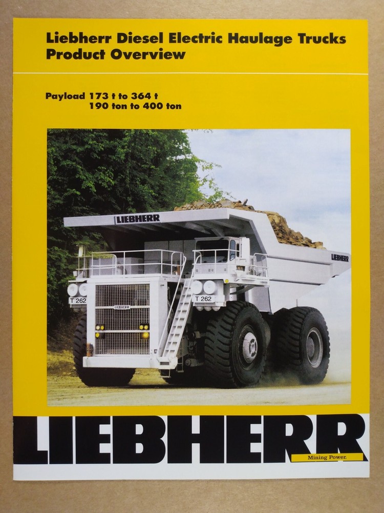 Liebherr T 252 262 282 TI 272 Mining Trucks Overview Specs Brochure