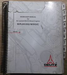 DEUTZ KHD B/FL911/912/W/913/C ENGINE OVERHAUL SERVICE SHOP REPAIR BOOK MANUAL