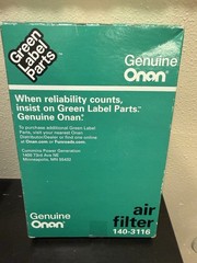 Green Label Parts Genuine Onan Cummins Air Filter for RV Generators 140-3116 New