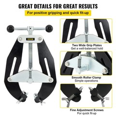 Pipe Clamp, 2 to 6 in, High Strength Ultra Clamp with Quick Acting Screws, Steel