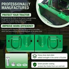 Grab Hooks D Rings Bolt on For John Deere Compact Tractor 1025R 2032R 3320 2520