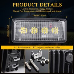 LED Front Hood Light FOR Deere 50 Series: 4050, 4250, 4450, 4650, 4850