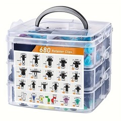 680Pcs Car Retainer Clips Set – For Auto Repairs & Fastening