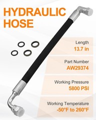 4x AW29374 Hydraulic Hose for John Deere 200CX 210 300 300X 300CX 300E 300R 400E
