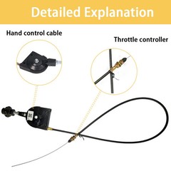 For Mini Excavator Manual Bendable Control Throttle Cables Throttle Cable 40in