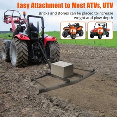 Garvee 66″ Heavy Duty Steel Driveway Drag Grader for ATV UTV Soil Lawn Tractor