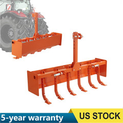 55 Inch Heavy Duty Box Blade for Tractor 6 Adjustable Shanks CAT 0-1 Compatible