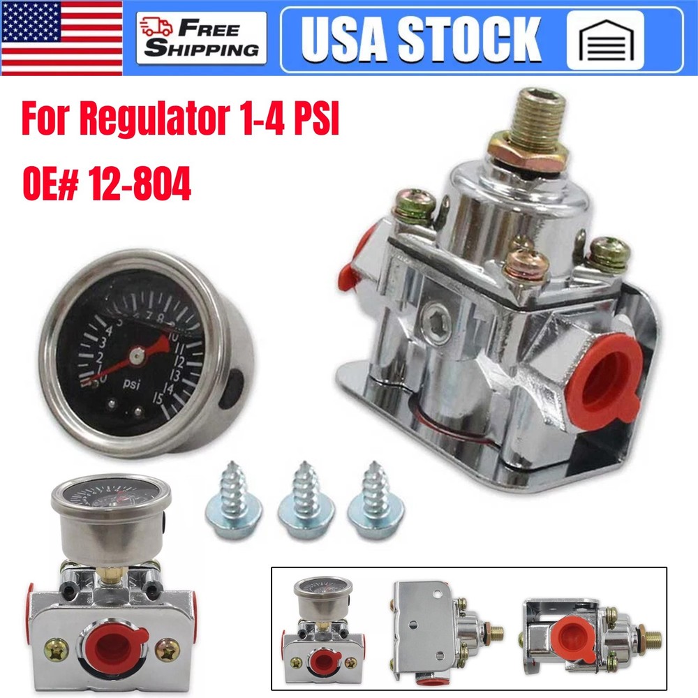 Carburetor Fuel Pressure Regulator Zinc Alloy for Carburetor Carb 1-4 PSI 12-804