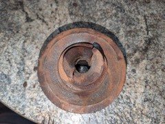 Allis Chalmers B C Tractor crank shaft pulley COMPLETE
