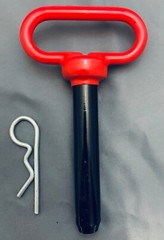 1/2, 5/8, 3/4, 7/8, 1-1/8 Red D Handle Hitch Pins with Hitch Clip Pins