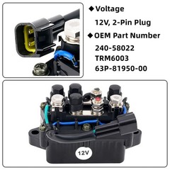 Relay Assy 63P-81950-00-00 Tilt Trim 4 Stroke Outboard Engine Compatible with Ya