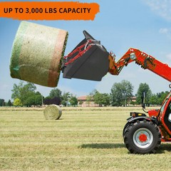49″ Universal Hay Bale Spear Front Loader Tractor Bucket Attachment Mover Spike