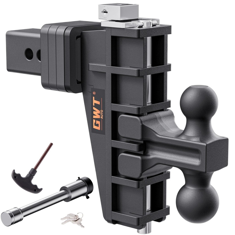 GWTAUTO 2.5″ Hitch 6″ Drop 2″ 2-5/16″ Balls Black