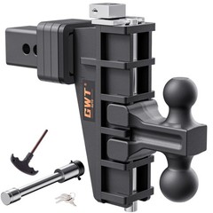 GWTAUTO 2.5″ Hitch 6″ Drop 2″ 2-5/16″ Balls Black