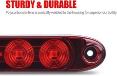 2PCS 16 inches 11 LED Red Trailer Light Bar – Waterproof Seal Color: 2 pcs Red