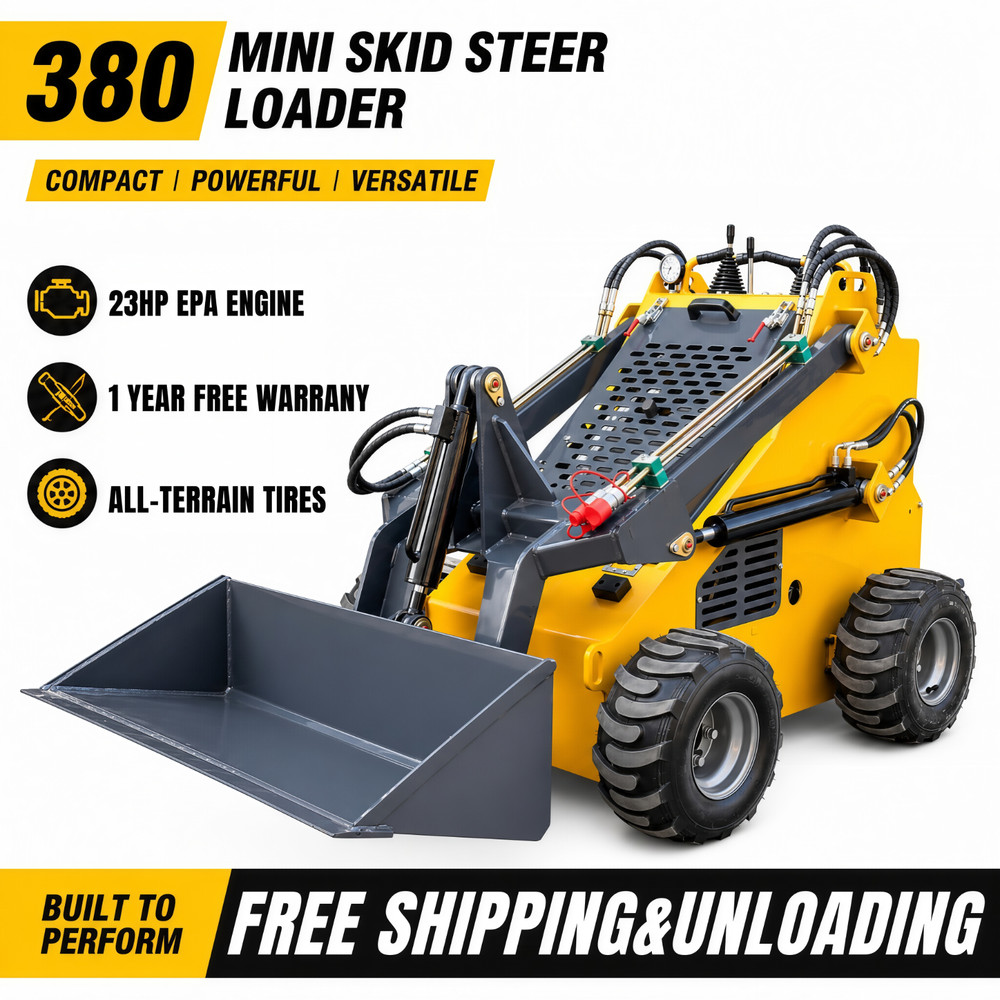 New 23HP Mini Skid Steer Loader Stand On EPA Certified Engine Electric Start