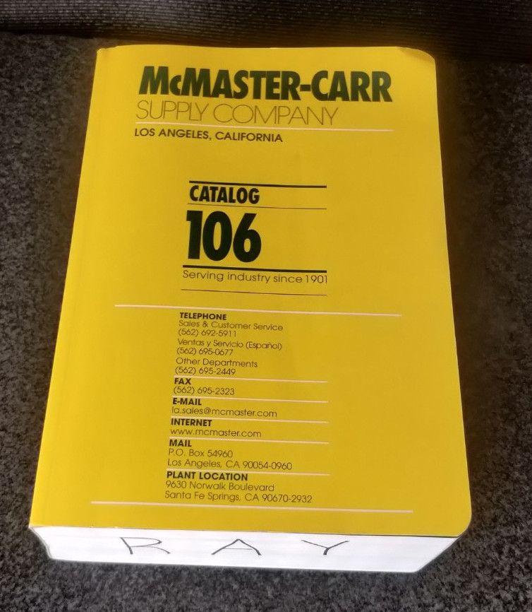 McMaster-Carr Supply Company Catalog # 106 Cleveland Ohio 2000