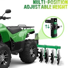 32″ Cut Width Disc Plow Harrow With 2″ Receiver Hitch Mount for ATVs /UTVs Heavy