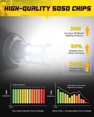 2 Bright White LED Bulbs for Bobcat rear work light fits in 6661353 lens: US 12V
