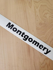 Montgomery decals stickers vinyl (2) PAIR Gloss BLACK 8″ FAST USA