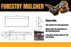 MINI Skid Steer Loader 32” Forestry Mulcher Attachment USA STOCK