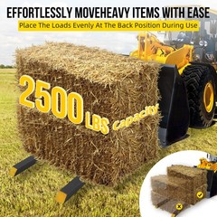 43in Alloy Steel Mud Bucket Modified Pallet Fork with adjustable Connecting Rod