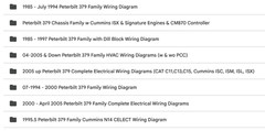 1985-2007 Peterbilt 379 Truck Engine, Cab Wiring Diagram Schematics (USB)