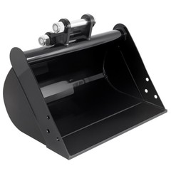 15Gal Flat Tooth Backhoe Bucket w/Pin, Carbon Steel Excavator Attachment for San