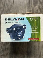 Delavan RollerPRO 6900C 6-Roller Pump Cast Iron Blue Epoxy 3/4″ NPT 22.8 GPM NEW