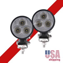 2X Round LED work lights Fits 1025R,2025R,2026R,2032R,2036R,2038R tractors