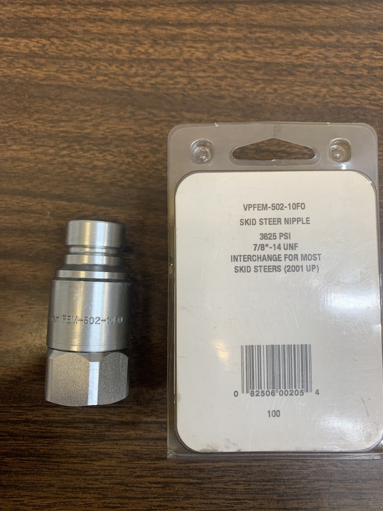 Pioneer Hydraulic Coupler VPFEM-502-10FO Quick-Disconnect Adapter Skid-Steer Nip