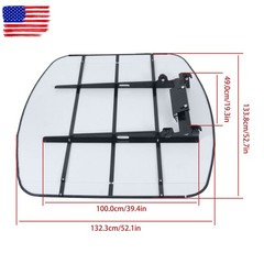 Tractor & Mowers Top Canopy 52″× 52″ For 2″ x 2″ or 2″ x 3″ Rops Umbrella White