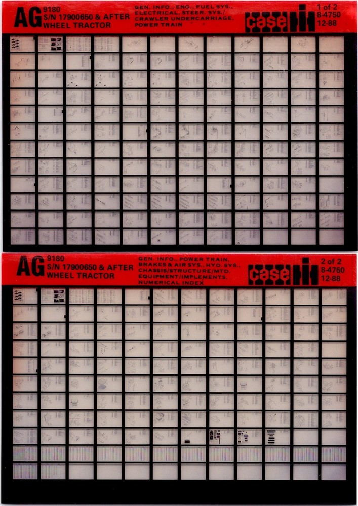 Case IH 9180 Steiger Tractor SN 17900650- Parts Catalog Microfiche Manual 8-4750