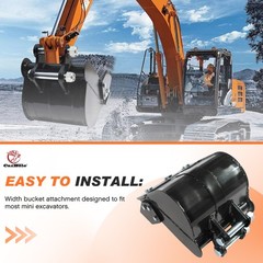 Digging Bucket Attachment 12inch/300mm For Mini Excavator Trench Buckets w/Teeth