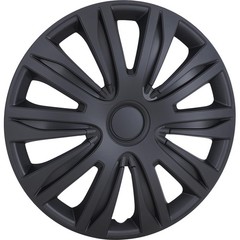 14 Inch Universal Black Matte Hubcaps Set of 4 Snap-On ABS&PC Wheel Rim Covers