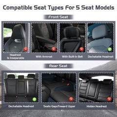 Waterproof Nappa Leather Car Seat Covers Full Set for F-250 2011-2026
