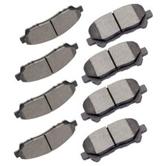 8Pcs Front Rear Ceramic Brake Pads D1280 Acura MDX 07-13 ZDX 10-13 Pilot 09-11
